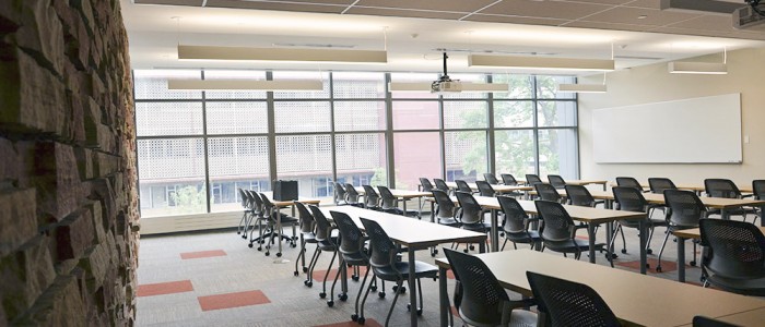Updated classrooms allow for more room and a better student experience.