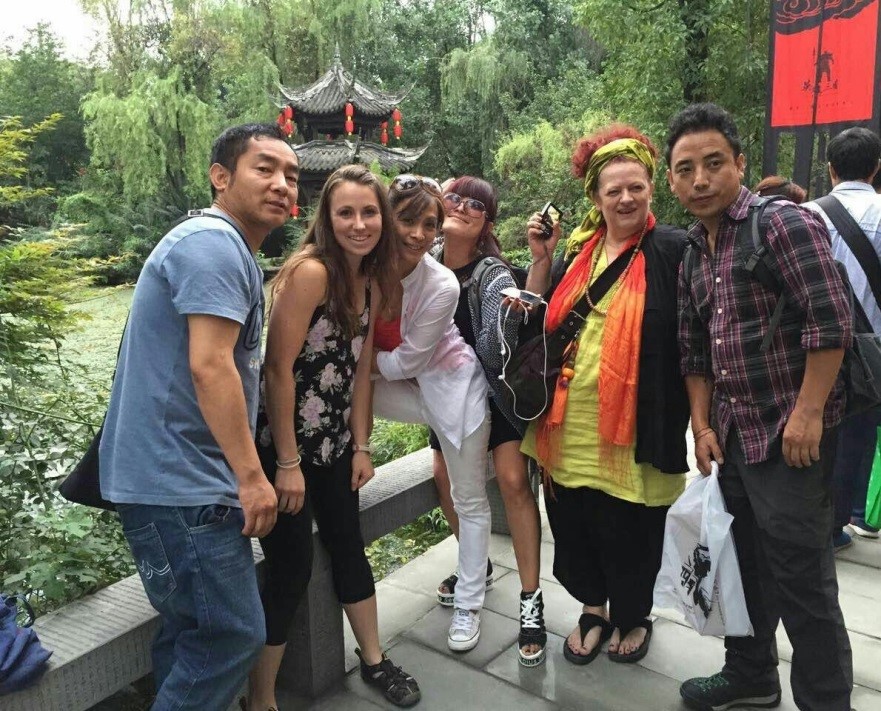 Tibetan friends in Chengdu