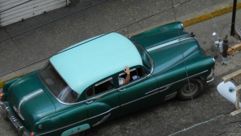Classic refurbished car in Cuba