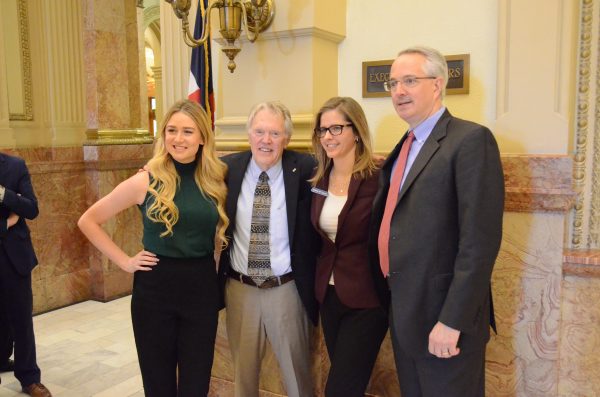 John Straayer with friends at the state capitol