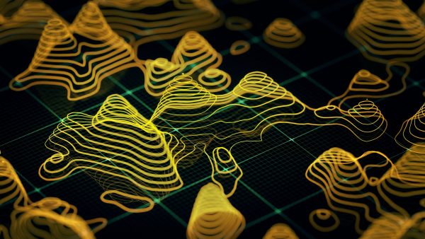 Abstract 3D Topographic map