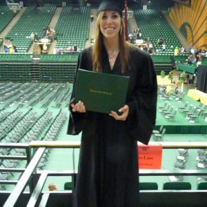 Amy Mills at commencement