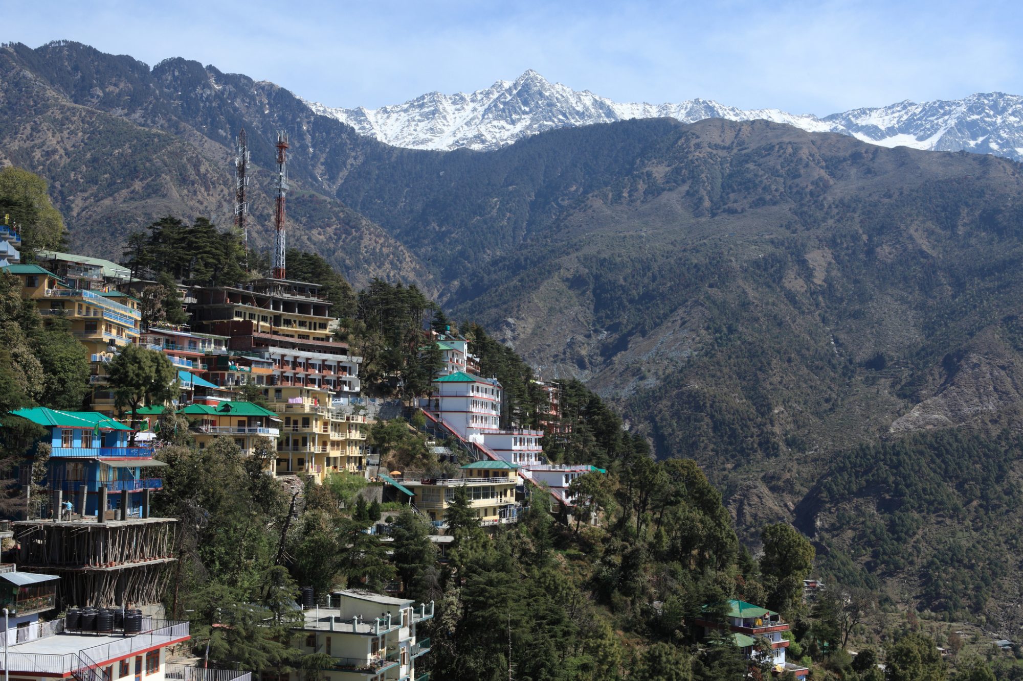 The city of Dharamsala in India