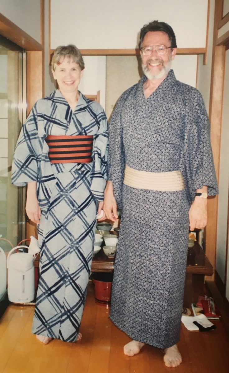Jim Boyd and Sue Ellen Markey in Japanese kimonos