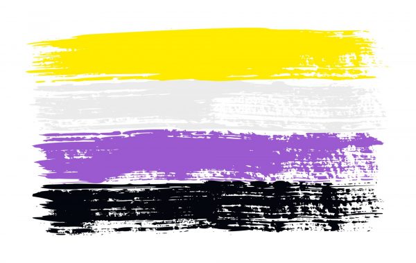 Grunge Non-binary pride flag