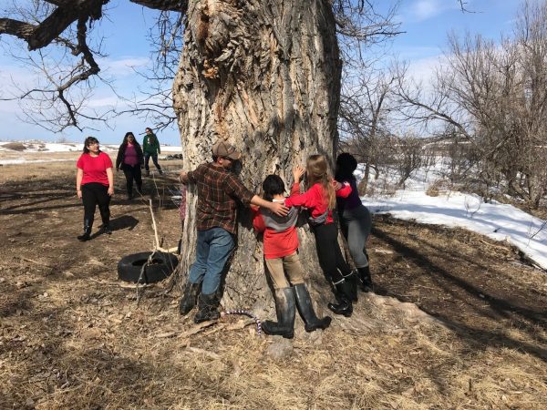 Pine Ridge Girls’ School participated in a ceremony at Black Elk's Peak