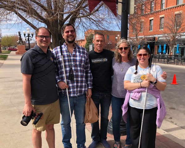 Pictured from left to right: Ryan Crist, Taylor’s partner Tommy McClure, Steve Weiss, Susie Weiss, and Taylor Aguilar while filming behind the scenes content for Sol.