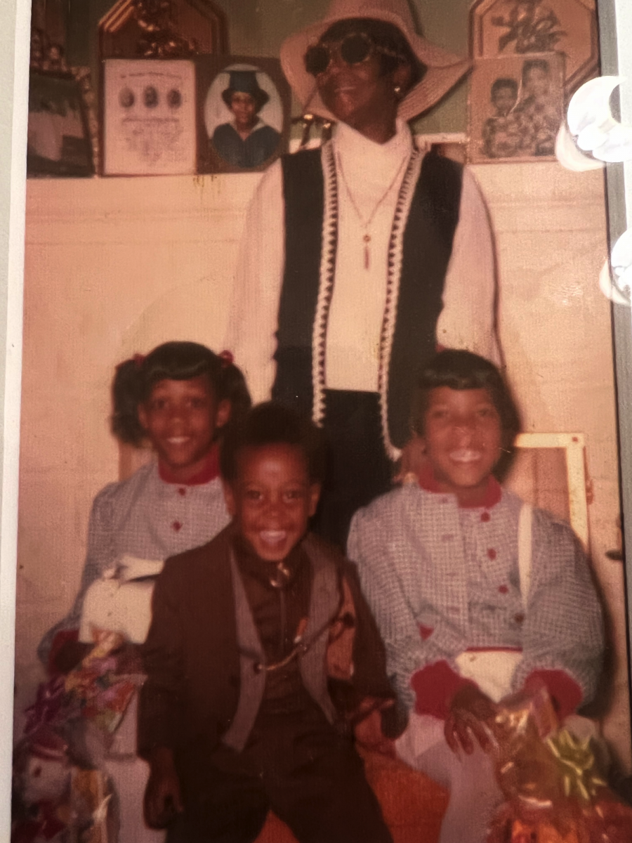 Andre Archie with his family, age 4