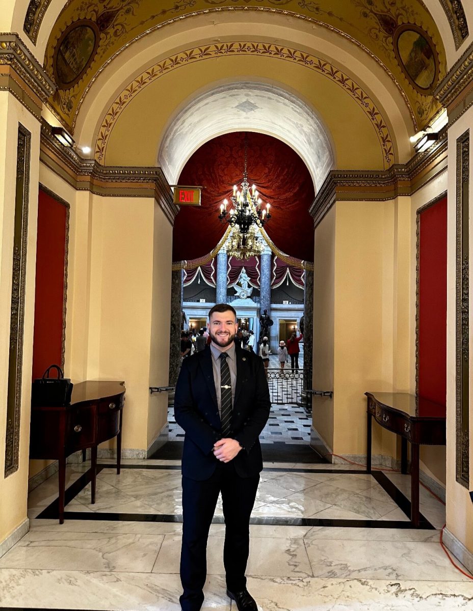 Justin Frigault inside the United States Capital Building as an intern