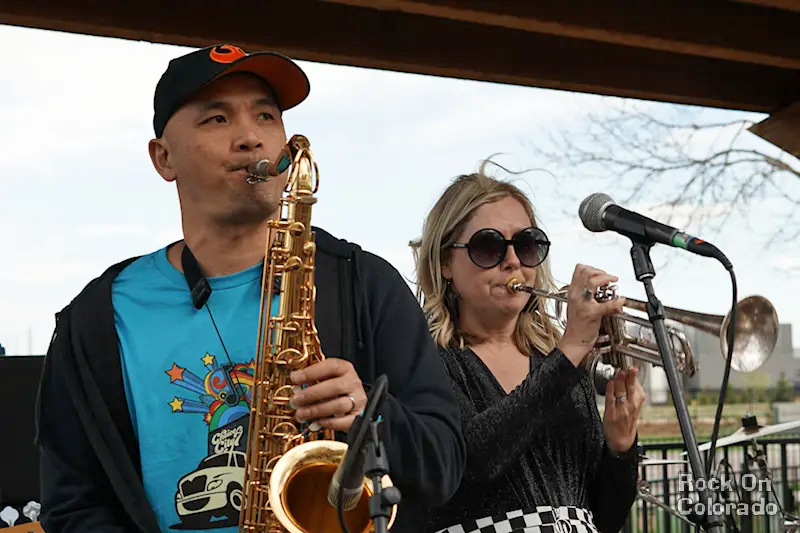 Nguyen plays the jazz saxophone at Fort Collins musical festival