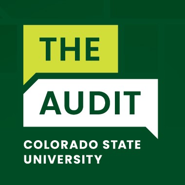 The Audit Podcast logo from Colorado State University