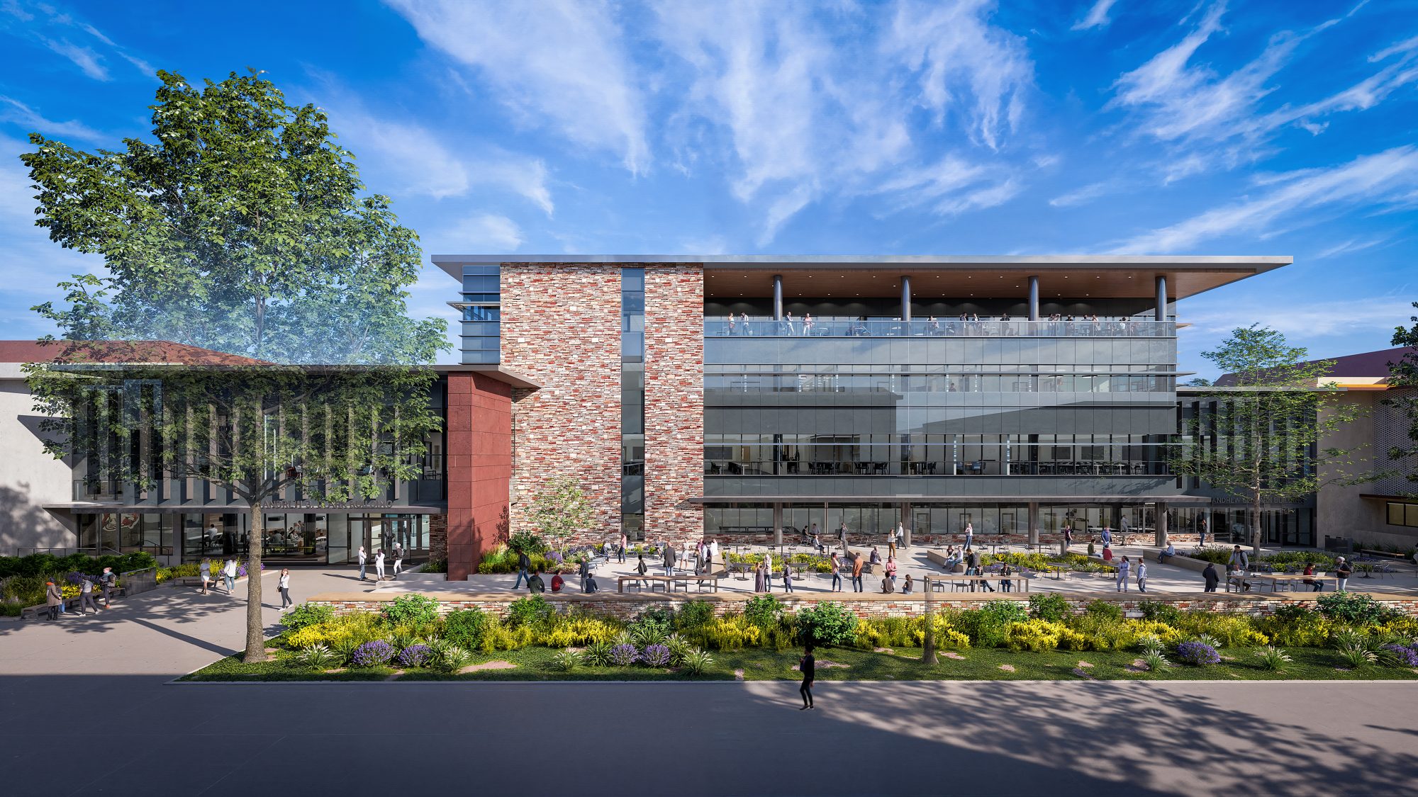 Rendering of the New Clark building looking west